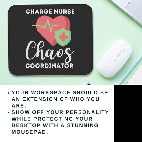 Charge Nurse coordiantor rn Nurse Mouse pad - Desk Decor 9 Icnh Mousepad Mousemat...