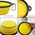 Large Collapsible Dog Bowl 35oz,2 Pack Portable and Foldable Pet Travel Bowls Collapsable Dog Water Feeding Bowls Dish with 2 Carabiners & Lids fo...