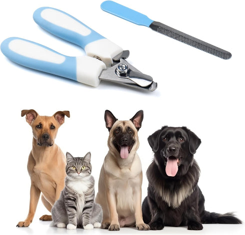 Pet Nail Clippers and Trimmers Feature a Safety Guard for Safe Professional Grooming - Heavy-Duty Design with Nail Files, Ideal for Dogs and Cats ...