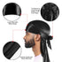 ROYBENS 3PCS Silky Durags Pack for Men Waves, Satin Doo Rag, Award 1 Wave Cap,Q...