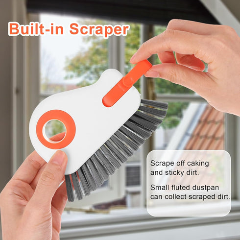 2 in 1 Window Track Cleaning Tools Window Sill Cleaner Tool Groove Crevice Cleaning Brush Grout Corner Scrubber Brush Tool Window Cleaner Tool for...