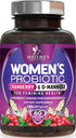 Probiotics for Women's Vaginal Health - 60 Billion CFU Probiotic with Prebiotics for pH Balance & Digestive Support, Womens Probiotic for Urinary ...