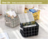 AARAINBOW 3 Packs Storage Basket Bins Canvas Mini Storage Cubes Storage Basket for Makeup, Toys Liners, Books Storage Baskets with Handles for She...