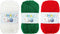 LIHAO 3 Skeins Yarn for Knitting Christmas Themed Yarn for DIY Xmas Crochet Crafts - 100% Acrylic, 50g......