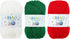 LIHAO 3 Skeins Yarn for Knitting Christmas Themed Yarn for DIY Xmas Crochet Crafts - 100% Acrylic, 50g......