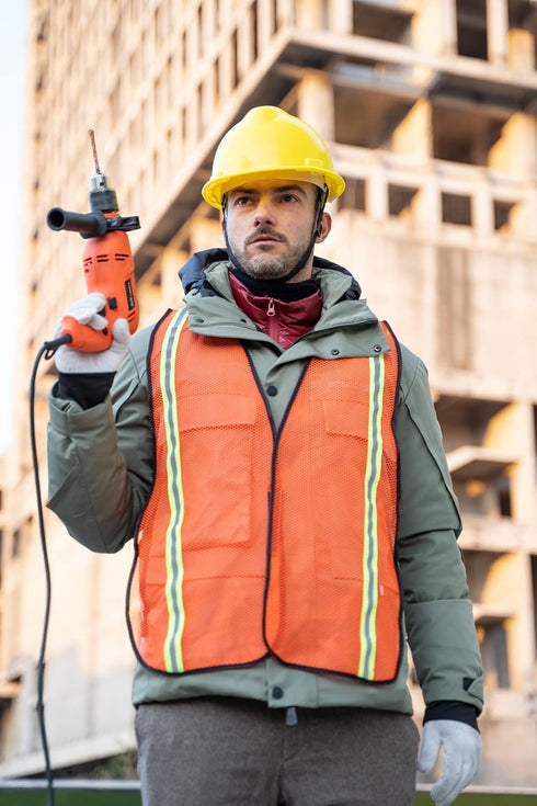 High Visibility Reflective Safety Vest, Durable Mesh,High Visibility Reflective Strips, Fit for Men & Women, Work, Construction,Cycling, Surveyor...