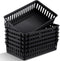 6 Pack Plastic Basket 10.24 x 6.5 x 2.36 Inch Small Plastic Storage Bins Rectangle Plastic Organizer Tray Classroom Containers for Organizing Shel...