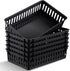 6 Pack Plastic Basket 10.24 x 6.5 x 2.36 Inch Small Plastic Storage Bins Rectangle Plastic Organizer Tray Classroom Containers for Organizing Shel...