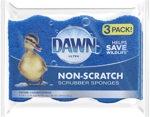 Dawn Non-Scratch Kitchen Dish Sponges, Blue (Pack of 3)...