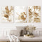 Abstract Golden White Flower Leaves Wall Art Posters Nordic Beige Canvas Painting, Modern Plant Landscape Prints Picture for Living Room Home Deco...