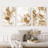 Abstract Golden White Flower Leaves Wall Art Posters Nordic Beige Canvas Painting, Modern Plant Landscape Prints Picture for Living Room Home Deco...