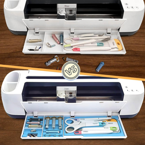 Tool Storage Insert Compatible with Cricut Maker 3 & Maker, Drawer Weeding Tools Kit Tray, Blades Housing Accessories Organizer(Blue, Blades Housi...