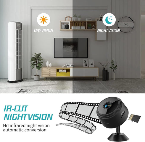 KFK Hidden Spy Camera,1080P Wireless Mini WiFi Nanny Cam Smart Home, Pet Dog Camera Indoor Outdoor Baby Camera 1080P Remote Portable,Secret House ...