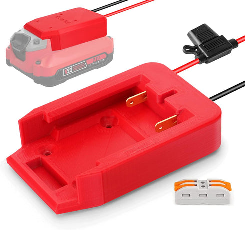 Ecarke Power Wheels Adapter for Craftsman 20V Dock Power Connector 12 Gauge Robotics RC Toy & Car,e-Bike(with Wire Terminals & 30A Fuse)...