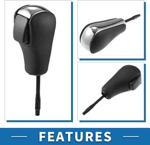 Automatic Gear Shifter Knob for BMW 1 Series E81 2006-2011 Plastic Faux Leather Automotive Gearbox Stick Shifter Lever Knob Chrome and Silver Tone...