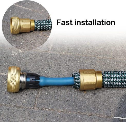 Garden telescopic hose end adapter with shut off Valve,Garden retractable hose end Fittings Kit,Repair Connector,Garden hose Brass Shut Off Valve ...