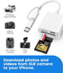 SD Card Reader for iPhone iPad, Oyuiasle Trail Game Camera SD Card Viewer with Dual Slot for MicroSD/SD, Lightening&USBC Dual-Connector Memory Car...