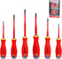 HAUTMEC 1000V VDE Insulated Screwdriver Set 6Piece Electrician Screwdriver Set with Forged S2 Shanks, Magnetic Tips, Tri-Material Cushion Grip, Pr...