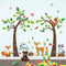 decalmile Woodland Animals Trees Wall Decals Deer Fox Owl Wall Stickers Kids Bedroom Baby Nursery Wall Decor...