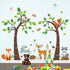 decalmile Woodland Animals Trees Wall Decals Deer Fox Owl Wall Stickers Kids Bedroom Baby Nursery Wall Decor...