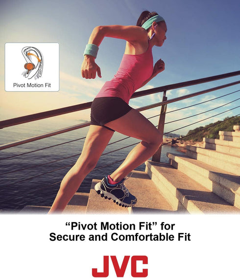 JVC Wireless Sports Ear Clip Headphones, Bluetooth Connectivity, Sweat Proof IPX2, Pivot Motion Fit - HAEC20BTP (Pink)......