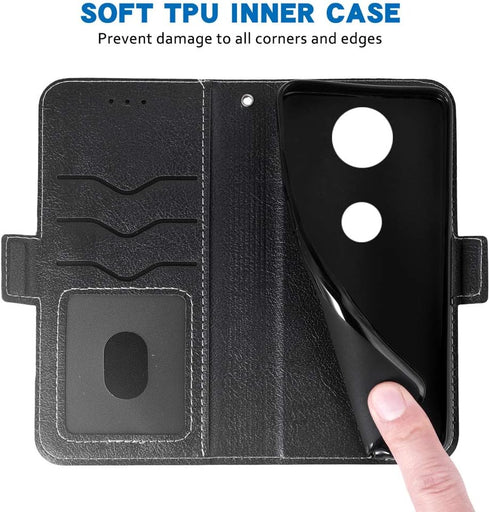 Phone Case for Moto Z Force Folio Flip Wallet Case,PU Leather Credit Card Holder Slots Full Body Protection Kickstand Hard Hybrid Protective Phone...