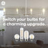 GE Reveal LED Light Bulbs, Candle Lights, 60 Watts, Clear Decorative B11 Bulbs, Small Base (2 Pack)...