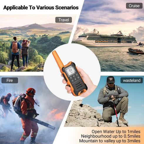 Baofeng Walkie Talkies Long Range Walkie Talkie for Adults FRS walkie-Talkie Hiking Accessories Camping Gear Toys 2 Way Radio for Kids with Flashl...