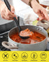 3 Pcs Silicone Kitchen Utensils Set, Soup Ladle-Pasta Fork-Slottede Spoon, Nonstick BPA Free High Heat Resistant Cooking Utensils for Mixing, Serv...