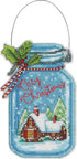 Dimensions 70-08964 Counted Cross Stitch Holiday Mason Jar Ornament Kit, 4pc...