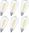 Svater Vintage LED Edison Bulbs, 6W Equivalent 60W, High Brightness Neutral White 4000K, ST58 Antique LED Filament Bulbs with 85+ CRI, E26 Medium ...