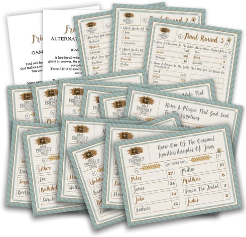 Bible Trivia Game, Bible Friendly Feud Quiz, Bible Trivia Games for Family, Bible Family Feud Questions, Games for Church Group, Bible Community P...