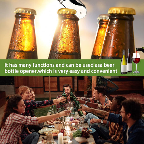 Professional Wine Opener,Best Bottle Opener For Beer or Wine, All-In-One Waiters Corkscrew,The Favored Choice of Sommeliers, Waiters and Bartender...
