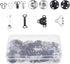 Kare & Kind 50 Pairs Sewing Hook and Eye, Sew-On Snaps - Sewing Closure Fastener Clasps Repair - Bra, Skirts, Pants, Dress, Trousers - DIY, Crafti...