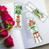 ORIGACH 6 Set Green Plants Cross Stitch Bookmark Kit for Beginner with Backing Felt Floss Instructions DIY Stamped Embroidery Bookmark Kit for Adu...