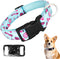 Airtag Dog Collar, HSIGIO Adjustable Dog Collar Nylon Floral Dog Collar with Waterproof & Removable Airtag Holder, Ultra-Soft GPS Tracker Dog Coll...