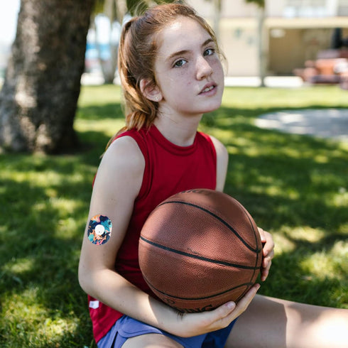 25pcs Sensor Covers for Dexcom G7, Waterproof Blood Sugar Monitor Patch Flower Pattern Adhesive Patches Sensor Sticker Accessories Compatible with...