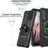 TJS Compatible for AT&T Motivate Max (U668AA) Case, Cricket Ovation 3 Case, with Tempered Glass Screen Protector, Metal Ring Magnetic Support Kick...