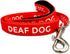 Deaf Dog Leash - Hard of Hearing Warning - Hearing Impaired Dog - No Limited Hearing - Deaf Alert Padded Handle Accessories for Small Medium Large...