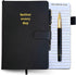 Black A5 Hardcover Notebook, 144 Pages, Lined Leather Journal with Pen, Better Everyday Journal & Daily Planner for Tasks, Checklists, Writing, Pr...