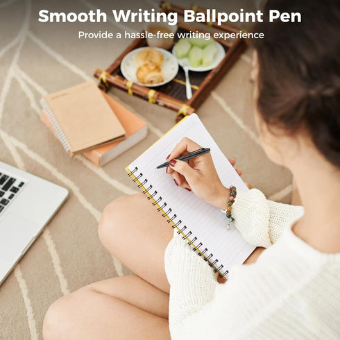 72 Pcs 4'' Mini Pens Bulk, Small Retractable Ballpoint Pens, 0.7 mm Fine Point Pens with Clip, Tiny Ink Black Pens, Smooth Writing Rollerball Pens...