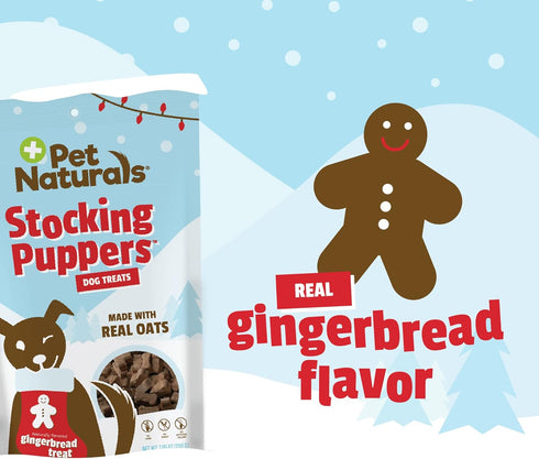 Stocking Puppers Gingerbread Dog Treats, 7.05oz - Naturally Flavored Holiday Snack, Perfect Stocking Stuffer for Dogs...
