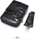 Cell Phone Shoulder Bag Leather Men, Waterproof Phone Waist Bag Messenger Bag Crossbody Purse with Belt Loop Wallet Case...