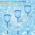 Pool Skimmer - Pool Net with 3 Section Pole, 48 inch Pool Skimmer Net with Pole Total Length, Pool Nets for Cleaning, Fine Mesh Net Pool Skimmer N...