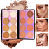 Blush Palette, Highlighter Contour Makeup Palette, Blush for Cheeks, All-In-One Bronzer Bright Shimmer Cosmetics Sets for Eyes, Lips & Cheeks...