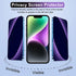Screen Protector (2 Pack) for iPhone 14, 13, 13 Pro - 6.1 inch Tempered Glass Privacy Protector - Mirror Anti-Blue Light HD Clear Film (Purple)......