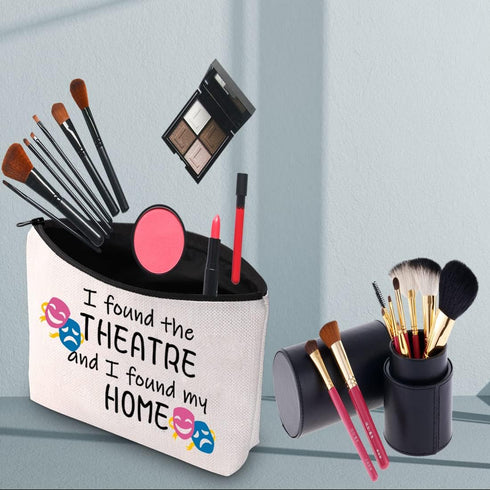 Musical Theater Cosmetic Bag I Found The Theater And I Found My Home Cosmetic Bag Theatre Lover Gift (found the THEATRE B)...