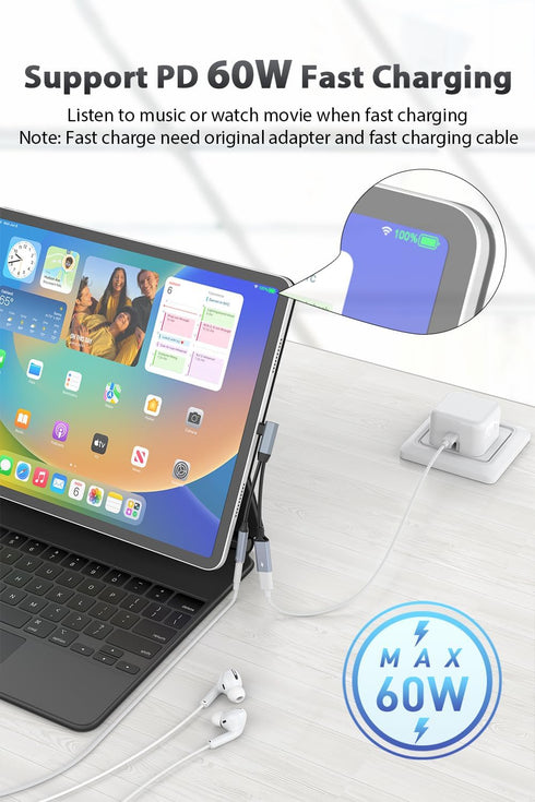 MTAKYI iPhone 15 Headphone Adapter, 2 in 1 USB C to 3.5mm Headphone and Charger Adapter HiFi DAC with 60W Fast Charging Dongle Adapter Compatible ...