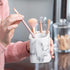 ZCCZ Toothbrush Holder for Bathroom - Perfect Electric or Kids Toothbrush Organizer - Premium White Marble Bathroom Accessory for Modern and Styli...