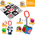 4 PCS Black and White High Contrast Baby Toys 0-3-6 Months Newborn Essential Montessori Toys for Babies Crinkle Sensory Book for Brain Development...
